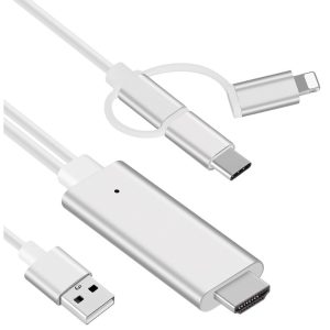 3 in 1 hdmi cable adapter type c/micro usb/phone